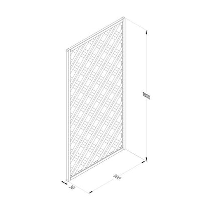 Forest Grey Painted Lattice - JJ Building Materials
