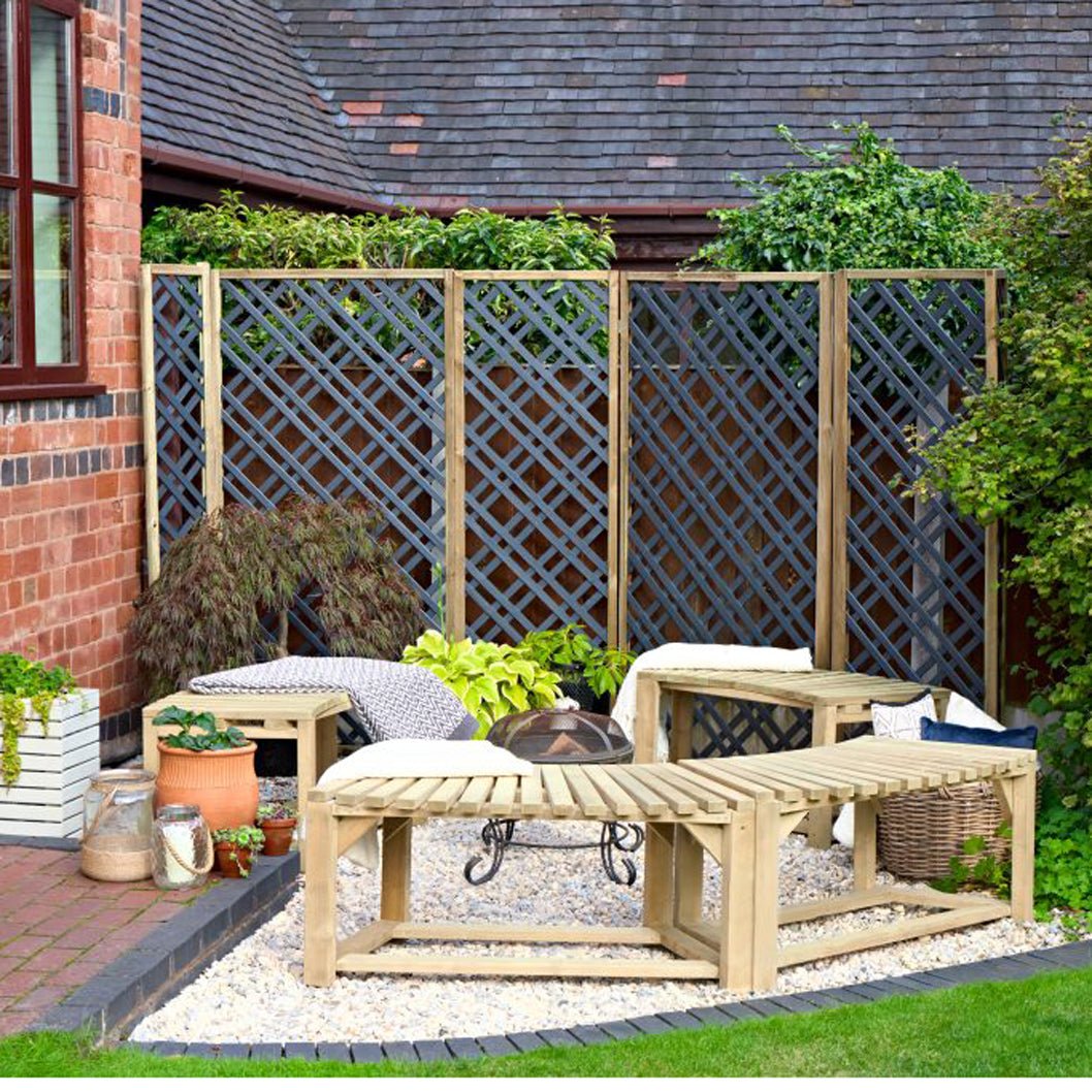 Forest Grey Painted Lattice - JJ Building Materials