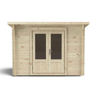 Forest Harwood 3.0m x 2.0m Log Cabin - Pent Roof with felt - JJ Building Materials