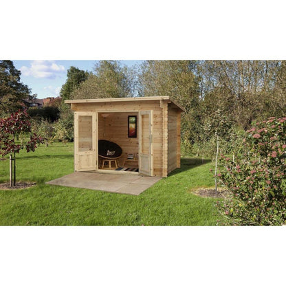 Forest Harwood 3.0m x 2.0m Log Cabin - Pent Roof with felt - JJ Building Materials