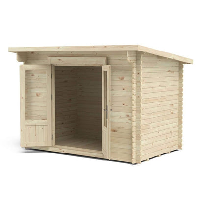 Forest Harwood 3.0m x 2.0m Log Cabin - Pent Roof with felt - JJ Building Materials