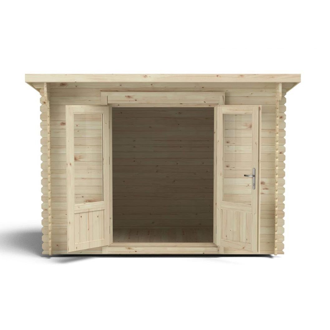 Forest Harwood 3.0m x 2.0m Log Cabin - Pent Roof with felt - JJ Building Materials