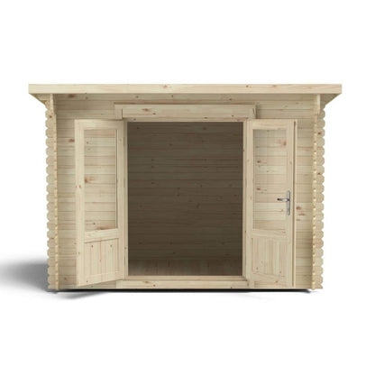 Forest Harwood 3.0m x 2.0m Log Cabin - Pent Roof with felt - JJ Building Materials