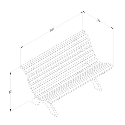 Forest Kuba Bench 1.5m - JJ Building Materials