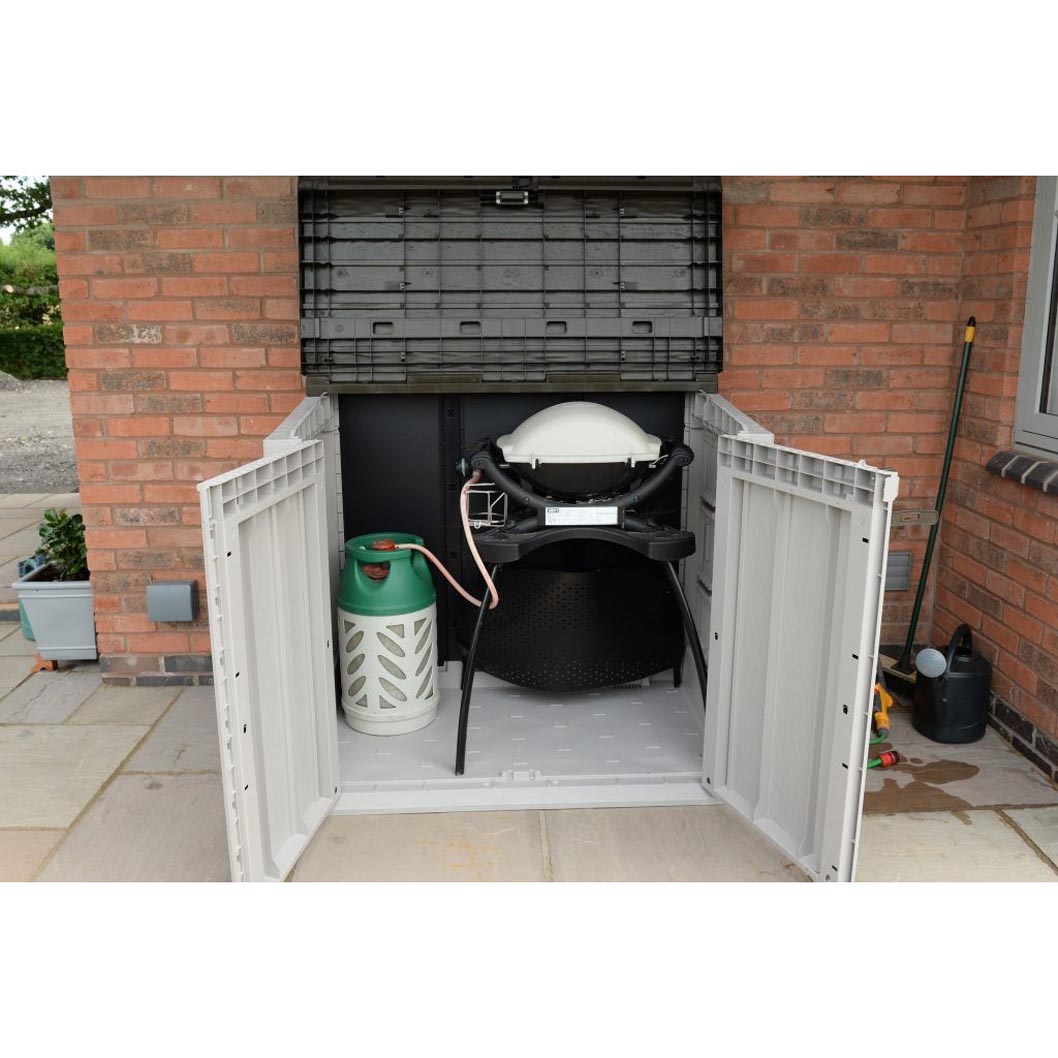 Forest Large Garden Storage Unit - 842 litre taupe - JJ Building Materials