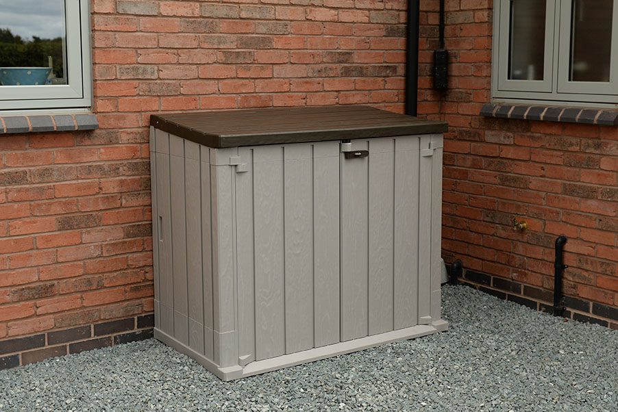 Forest Large Garden Storage Unit - 842 litre taupe - JJ Building Materials