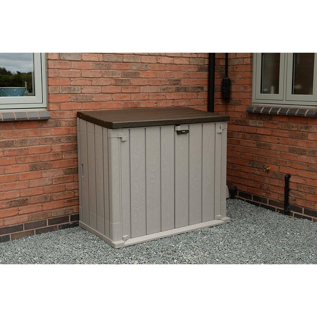 Forest Large Garden Storage Unit - 842 litre taupe - JJ Building Materials