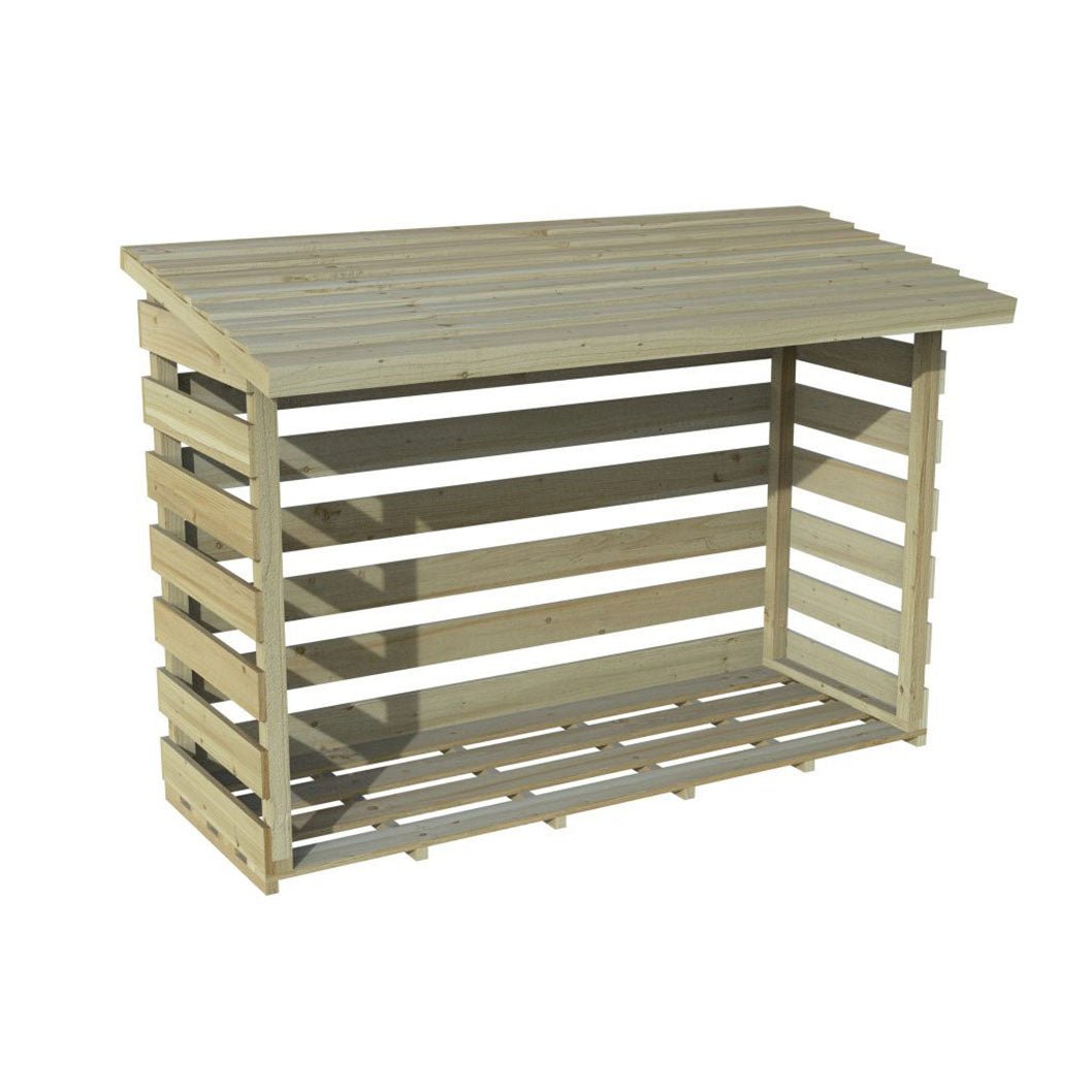 Forest Large Pent Log Store - JJ Building Materials