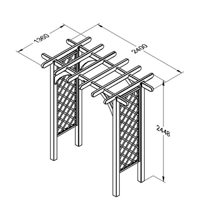 Forest Large Ultima Pergola Arch - JJ Building Materials