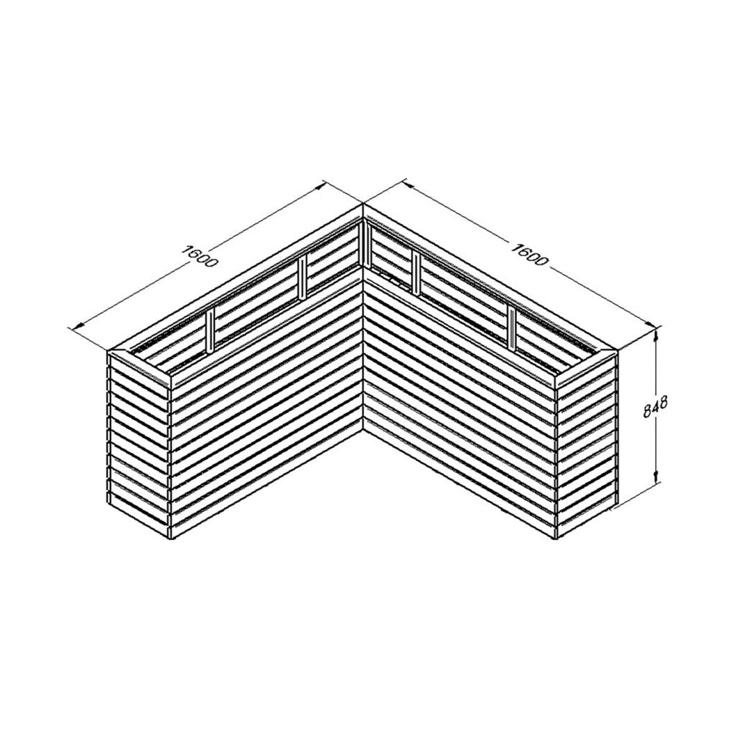 Forest Linear Corner Planter 160cm - JJ Building Materials