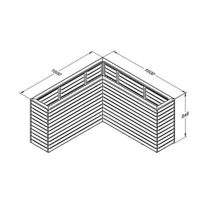 Forest Linear Corner Planter 160cm - JJ Building Materials