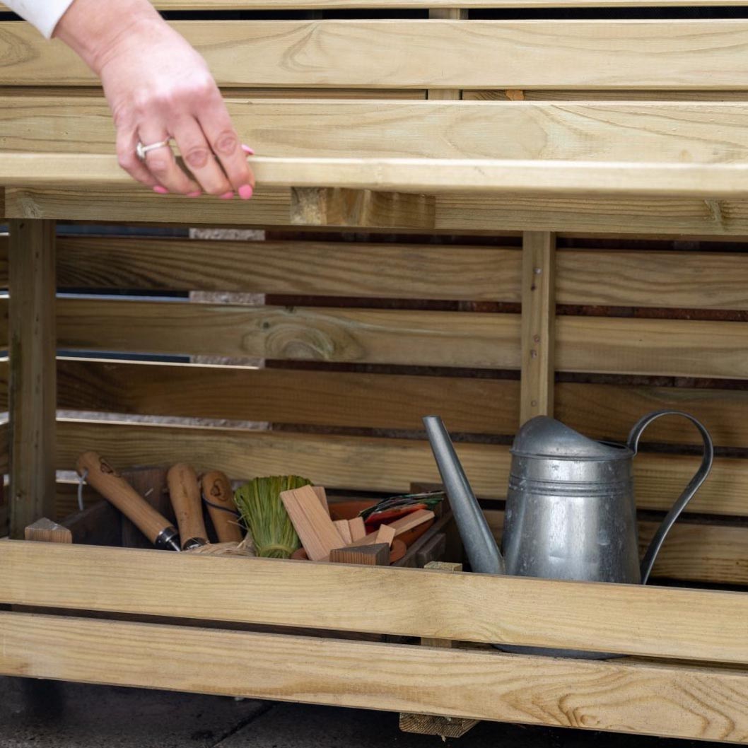 Forest Linear Planter - Tall with Storage - JJ Building Materials