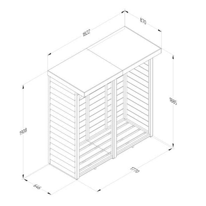 Forest Medium Log Store - JJ Building Materials