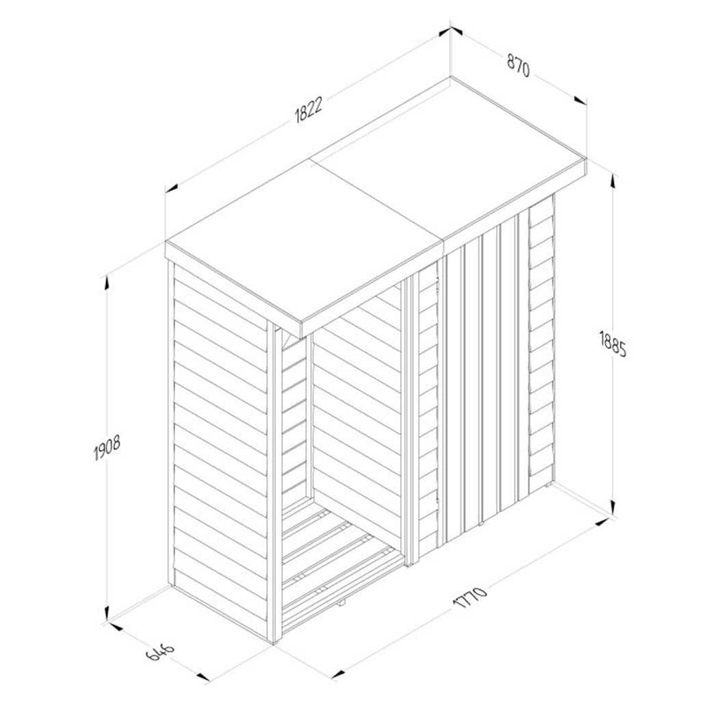 Forest Medium Log Store - JJ Building Materials
