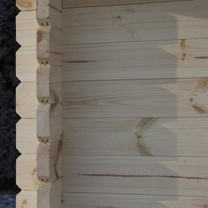 Forest Mendip 5.0m x 4.0m Log Cabin - Pent Roof, Double Glazed, with Polyester Felt - JJ Building Materials