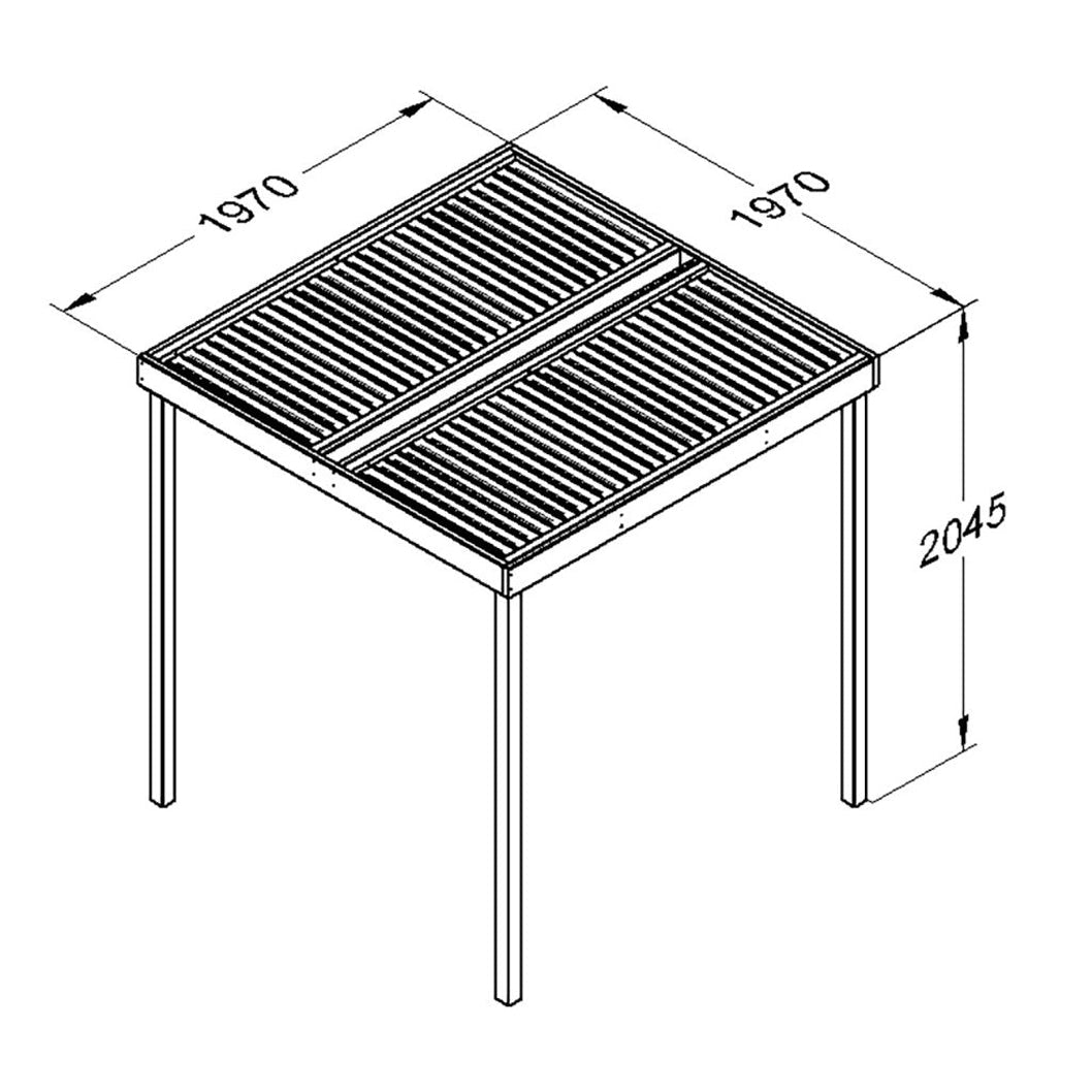 Forest Modular Pergola No Sides - JJ Building Materials