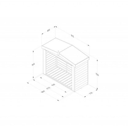 Forest Overlap Presssure Treated Apex Log Store - JJ Building Materials