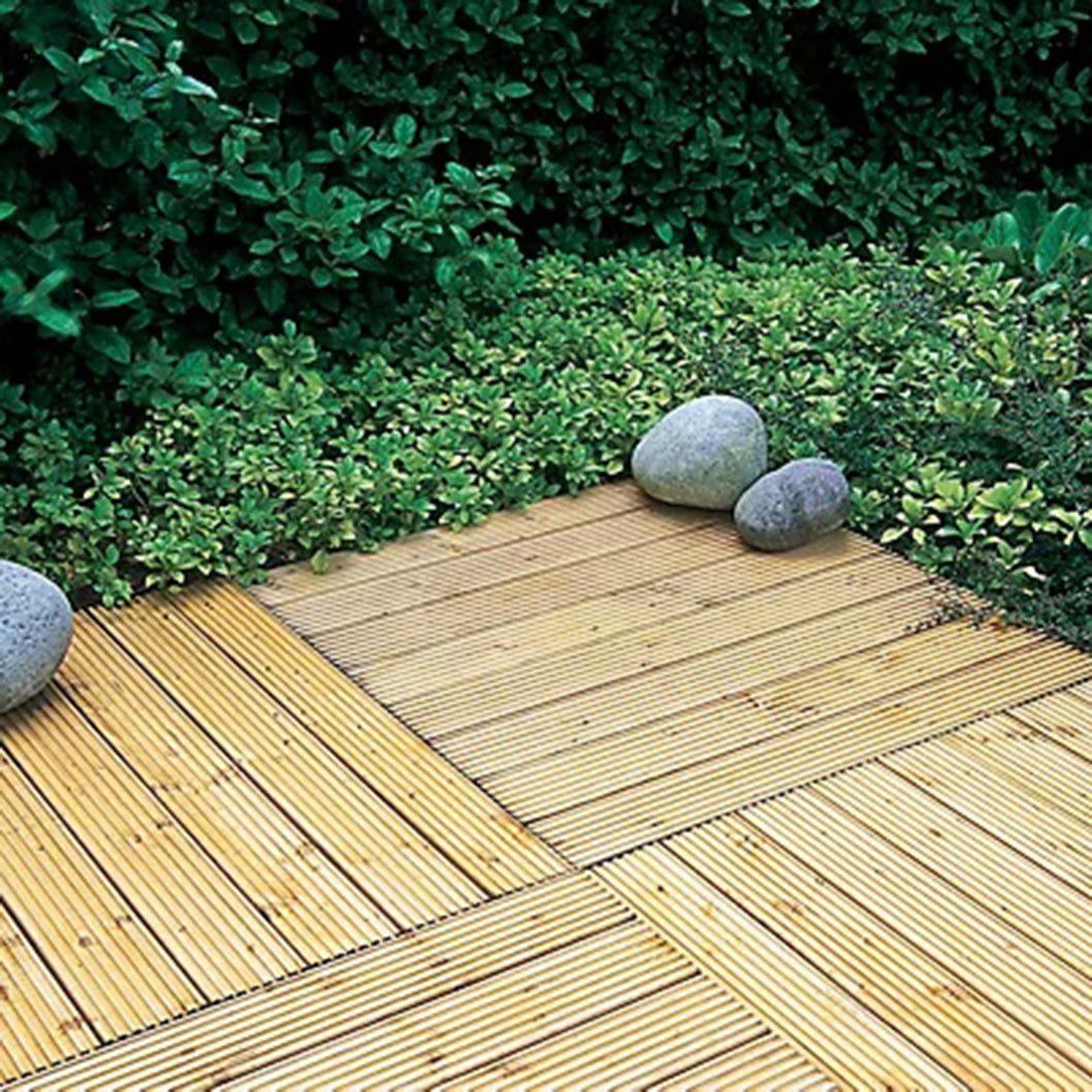 Forest Patio Deck Tile - 90x90cm - Pack of 4 - JJ Building Materials