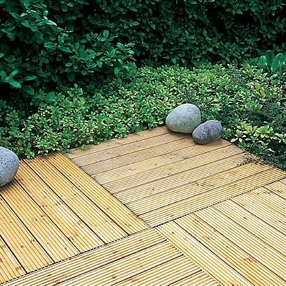 Forest Patio Deck Tile - 90x90cm - Pack of 4 - JJ Building Materials
