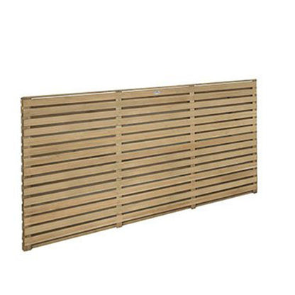 Forest Pressure Treated Contemporary Double Slatted Fence Panel - JJ Building Materials
