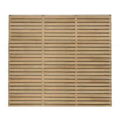 Forest Pressure Treated Contemporary Double Slatted Fence Panel - JJ Building Materials