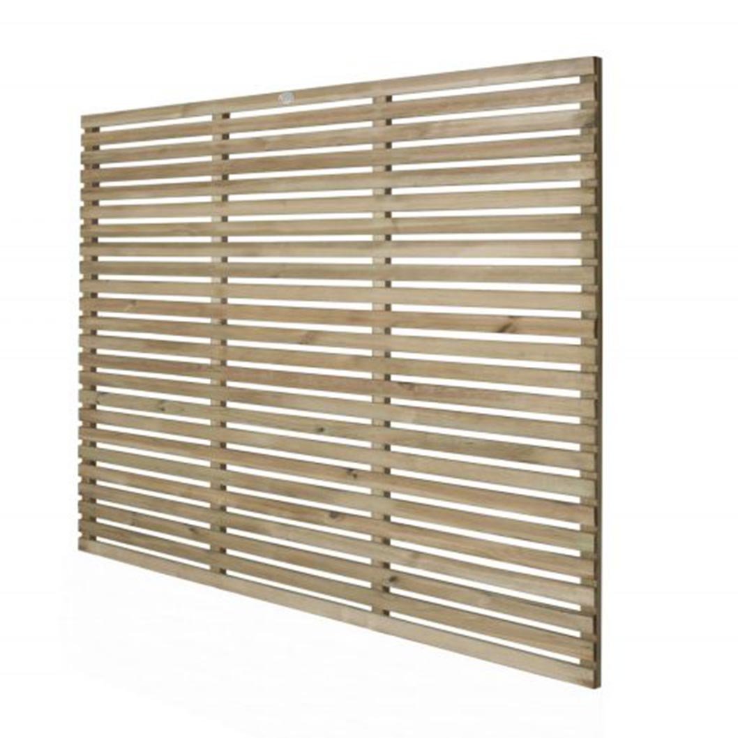 Forest Pressure Treated Contemporary Slatted Fence Panel - JJ Building Materials