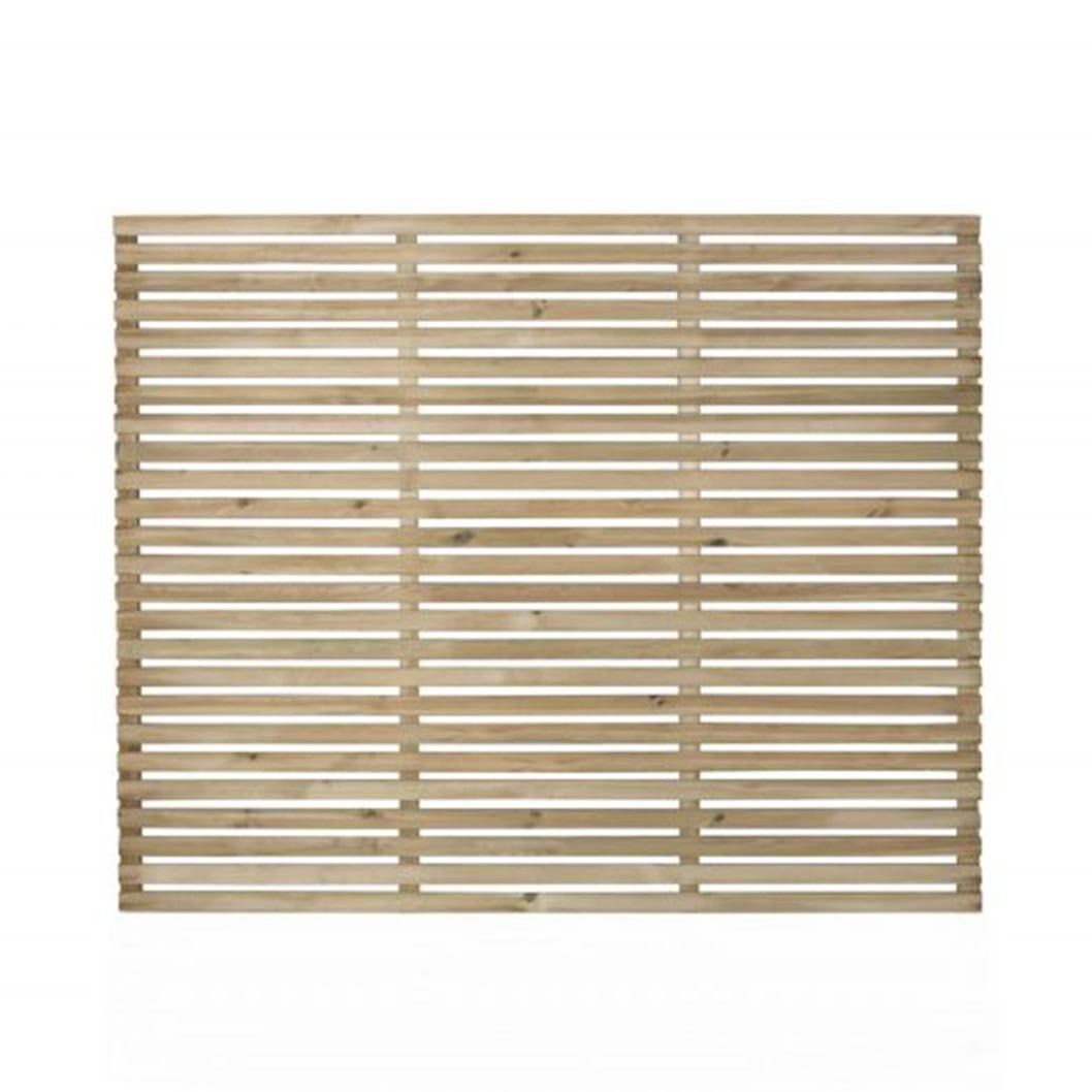 Forest Pressure Treated Contemporary Slatted Fence Panel - JJ Building Materials