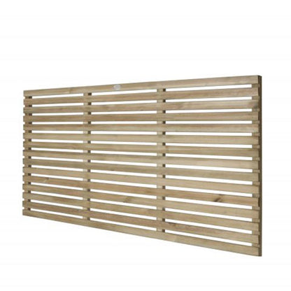 Forest Pressure Treated Contemporary Slatted Fence Panel - JJ Building Materials