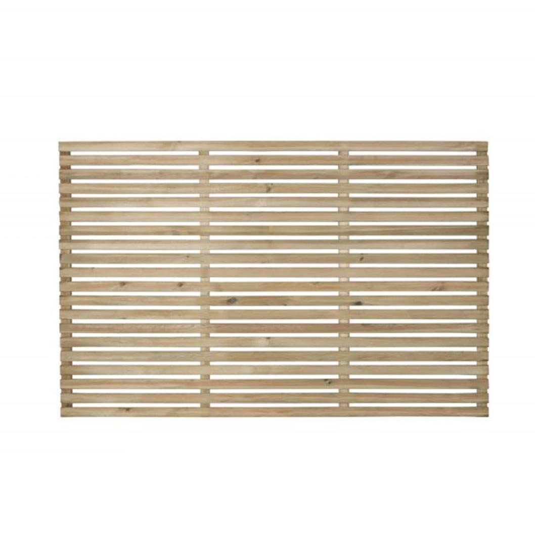 Forest Pressure Treated Contemporary Slatted Fence Panel - JJ Building Materials