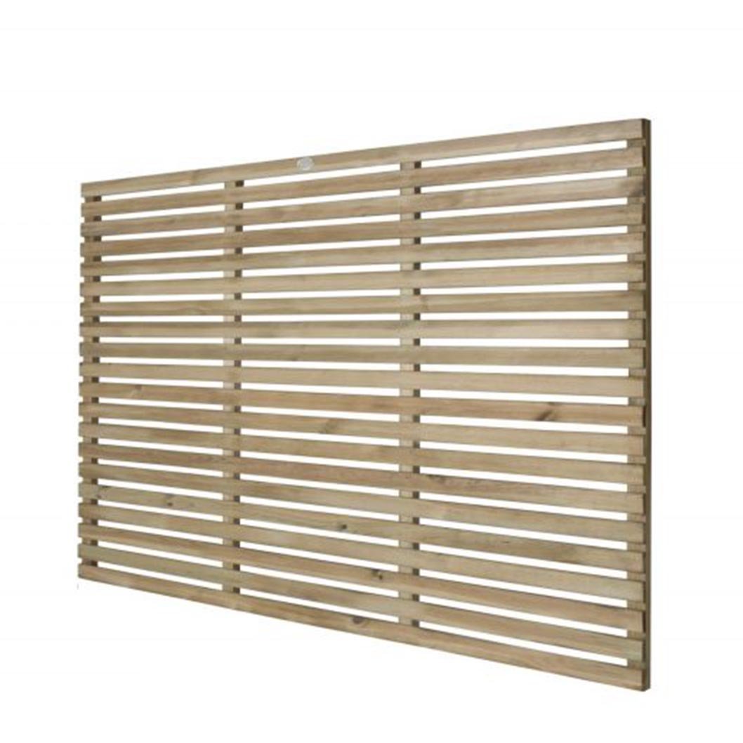 Forest Pressure Treated Contemporary Slatted Fence Panel - JJ Building Materials