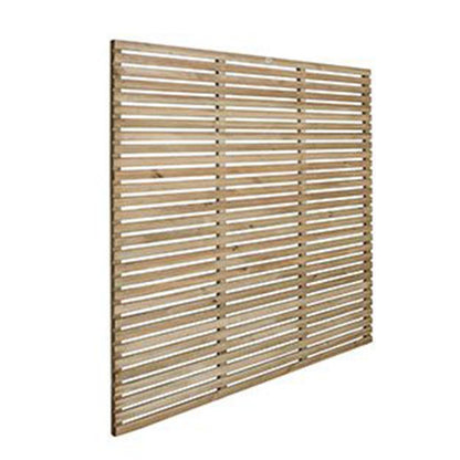 Forest Pressure Treated Contemporary Slatted Fence Panel - JJ Building Materials