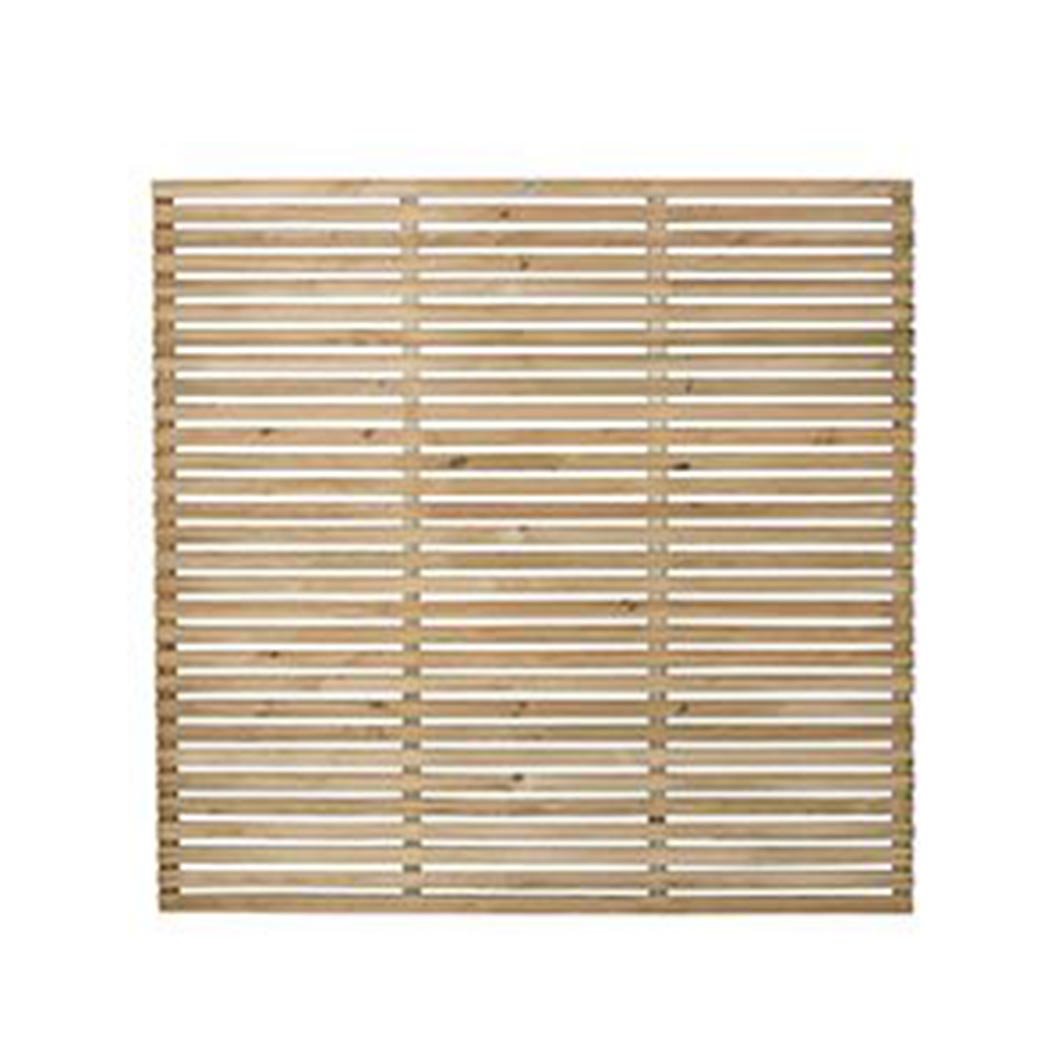 Forest Pressure Treated Contemporary Slatted Fence Panel - JJ Building Materials