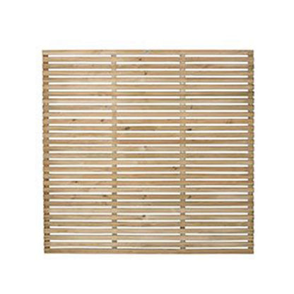 Forest Pressure Treated Contemporary Slatted Fence Panel - JJ Building Materials