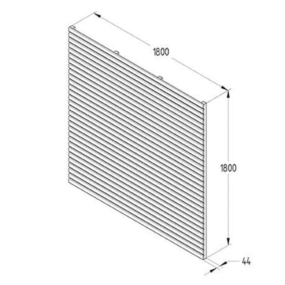 Forest Pressure Treated Contemporary Slatted Fence Panel - JJ Building Materials