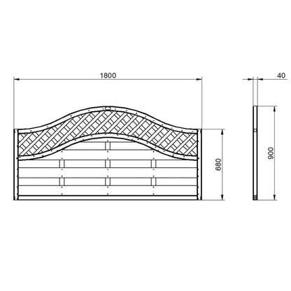 Forest Pressure Treated Decorative Europa Prague Fence Panel - JJ Building Materials
