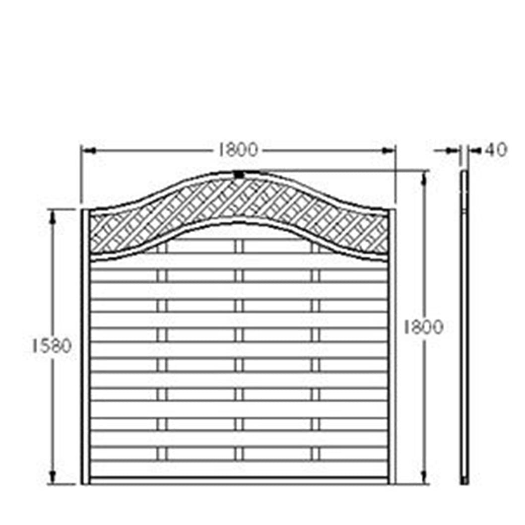 Forest Pressure Treated Decorative Europa Prague Fence Panel - JJ Building Materials