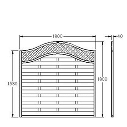 Forest Pressure Treated Decorative Europa Prague Fence Panel - JJ Building Materials