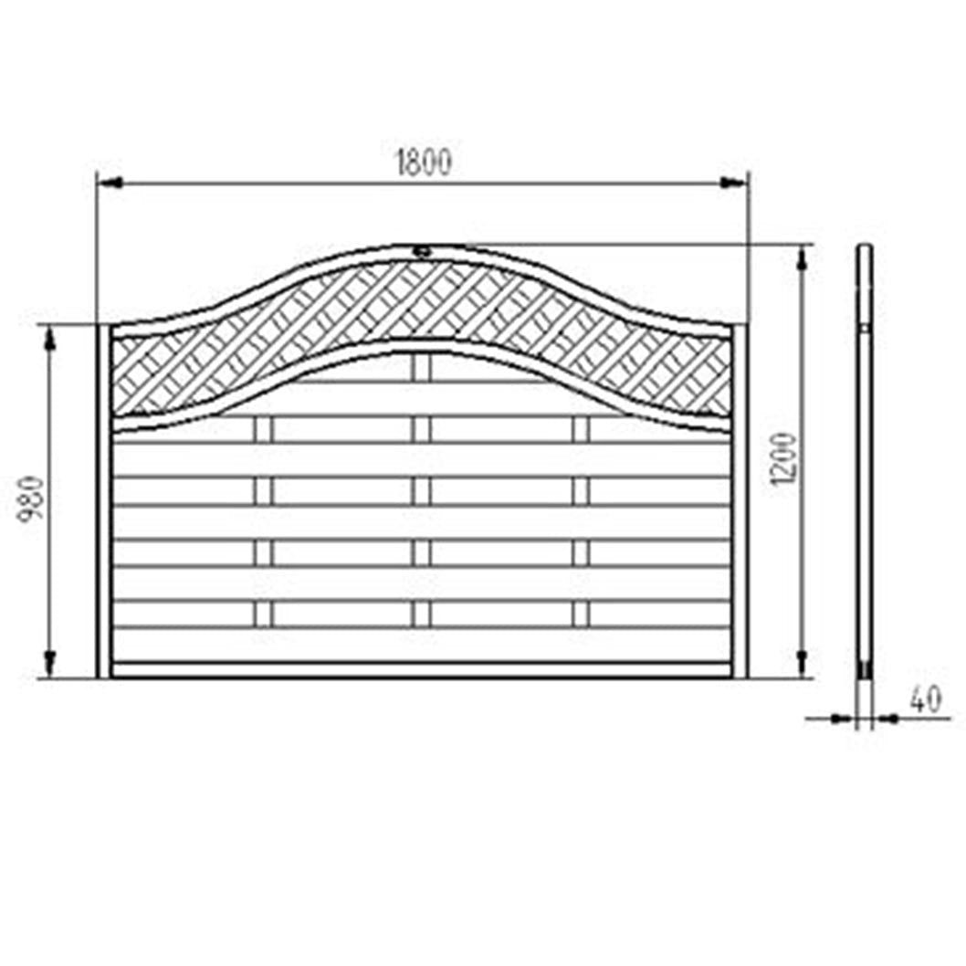 Forest Pressure Treated Decorative Europa Prague Fence Panel - JJ Building Materials