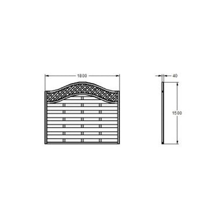 Forest Pressure Treated Decorative Europa Prague Fence Panel - JJ Building Materials