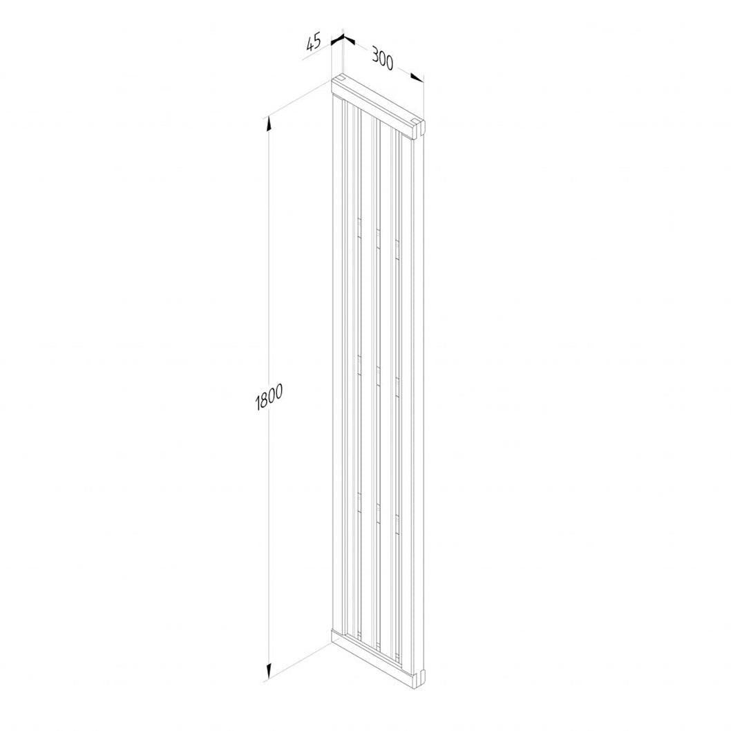 Forest Pressure Treated Vertical Slatted Screen - JJ Building Materials