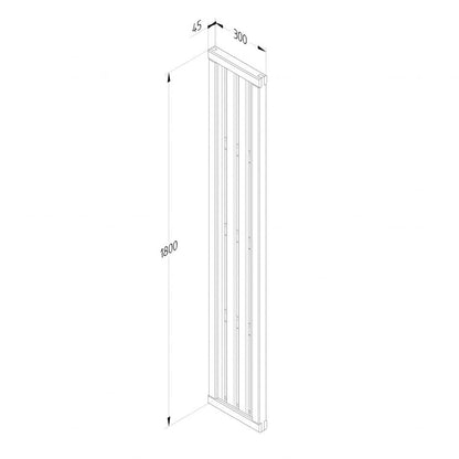 Forest Pressure Treated Vertical Slatted Screen - JJ Building Materials
