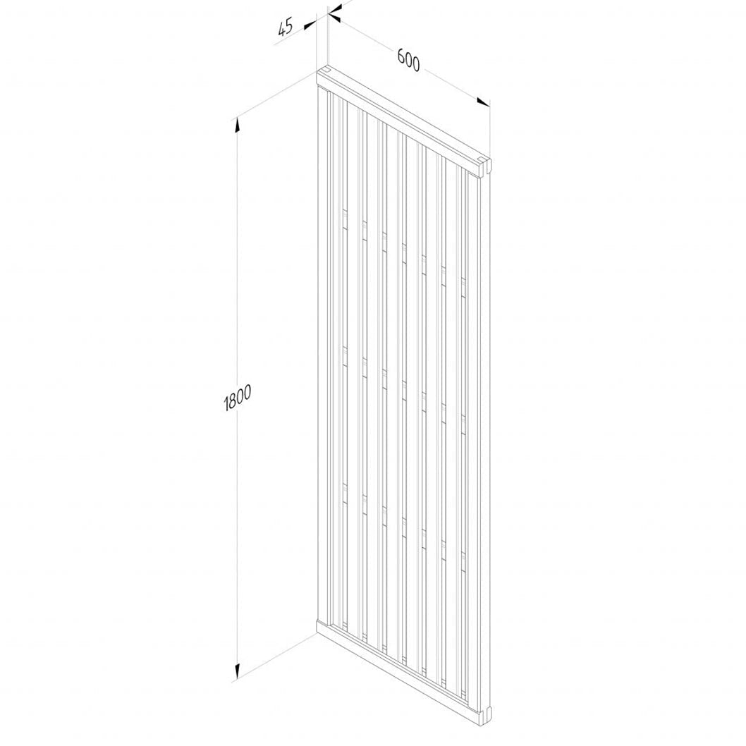 Forest Pressure Treated Vertical Slatted Screen - JJ Building Materials