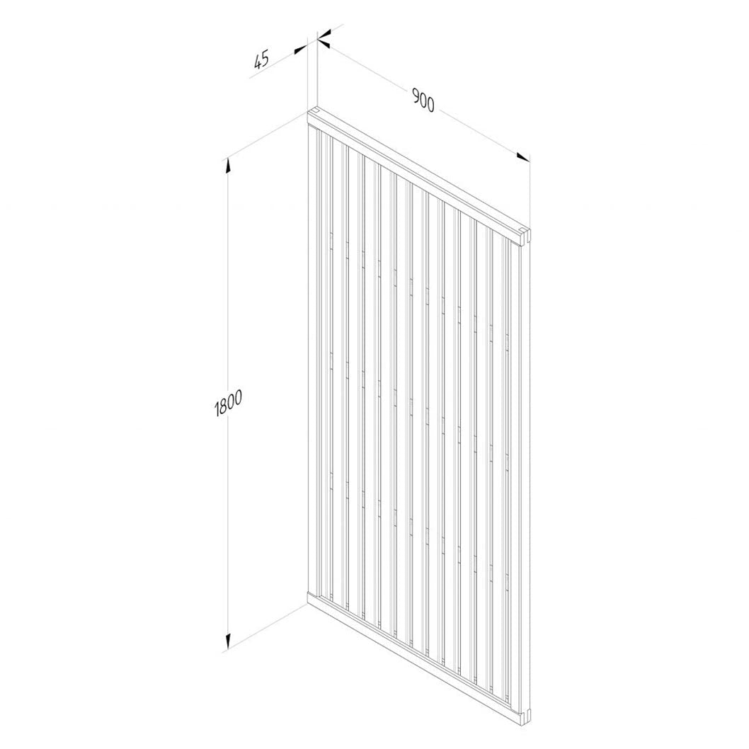 Forest Pressure Treated Vertical Slatted Screen - JJ Building Materials