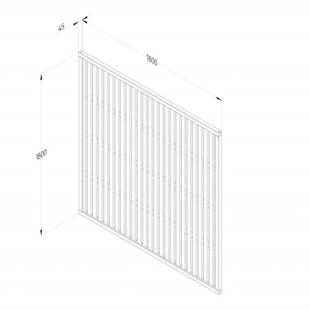 Forest Pressure Treated Vertical Slatted Screen - JJ Building Materials