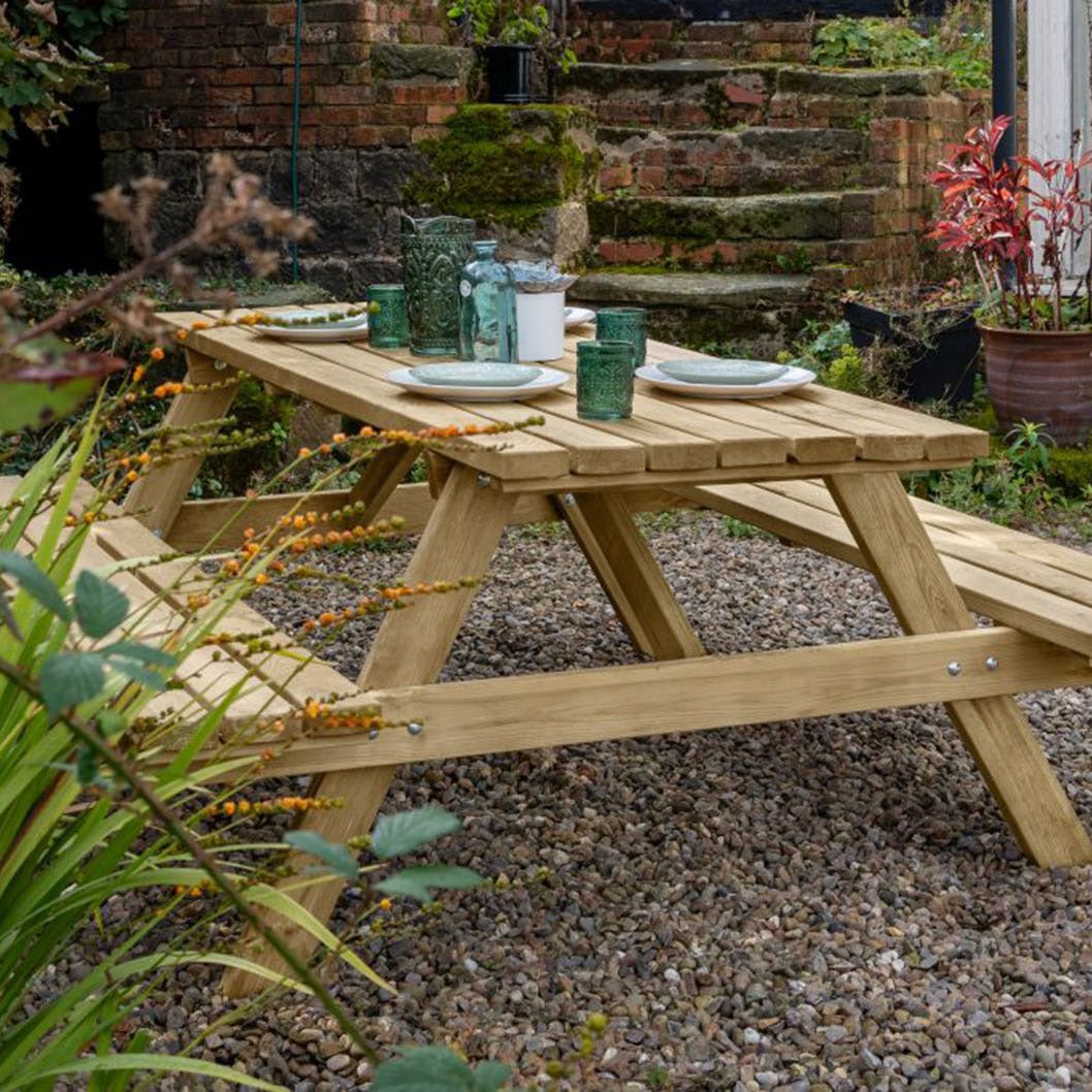 Forest Rectangular Picnic Table - Small - JJ Building Materials