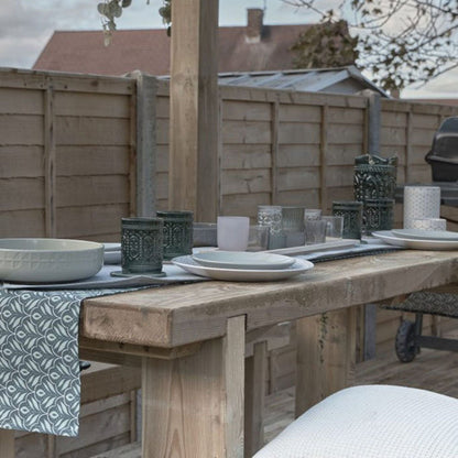 Forest Refectory Table and Sleeper Bench Set - 1.8m - JJ Building Materials