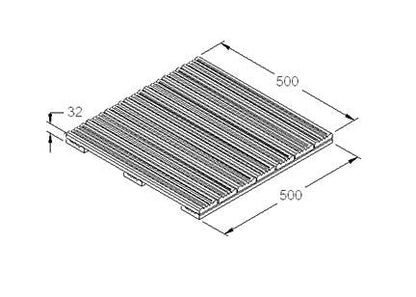 Forest Ridged Deck Tile - 50x50cm - Pack of 4 - JJ Building Materials