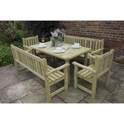 Forest Rosedene Set 2- Table, Benches and Chairs - JJ Building Materials
