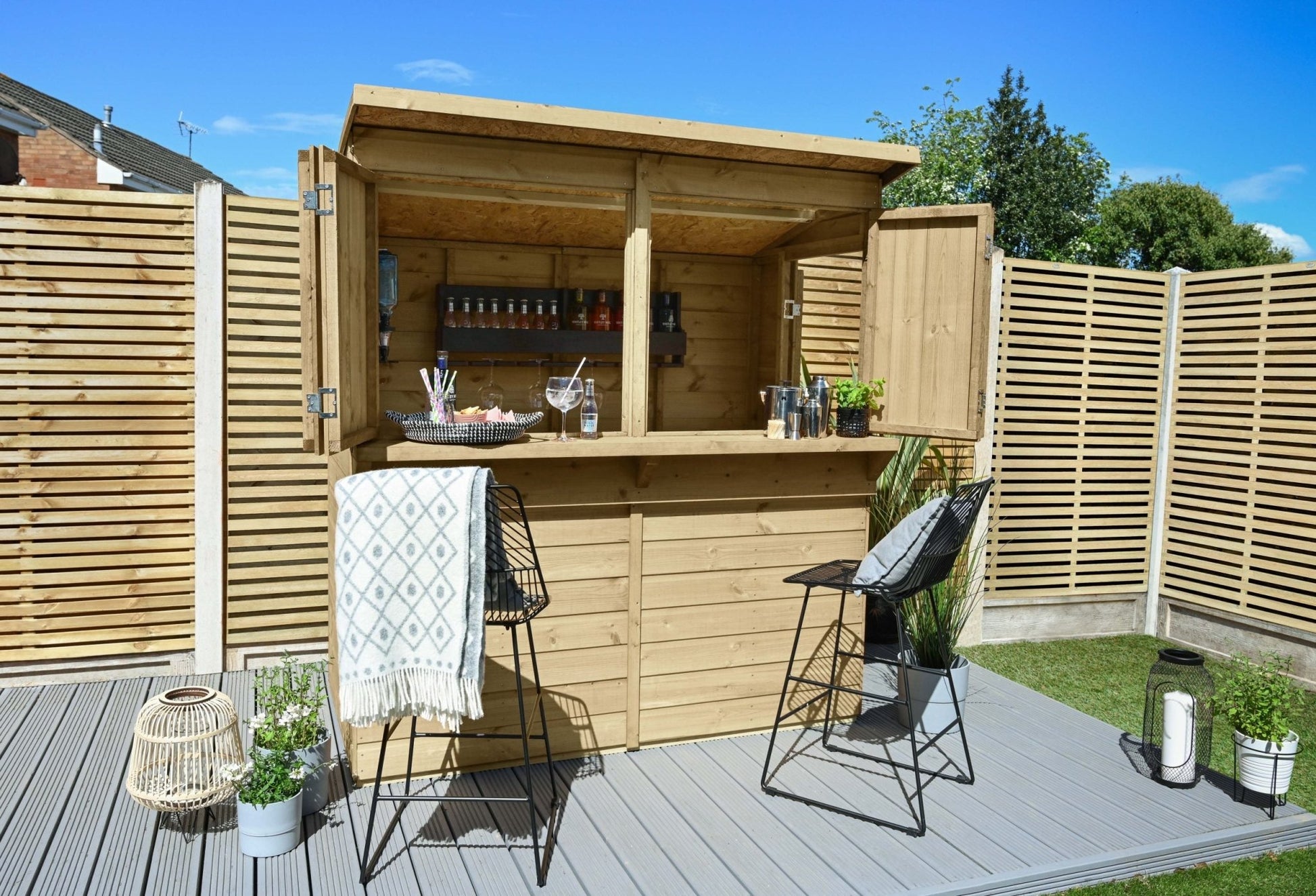 Forest Shiplap Pent Garden Bar 6x3 - JJ Building Materials