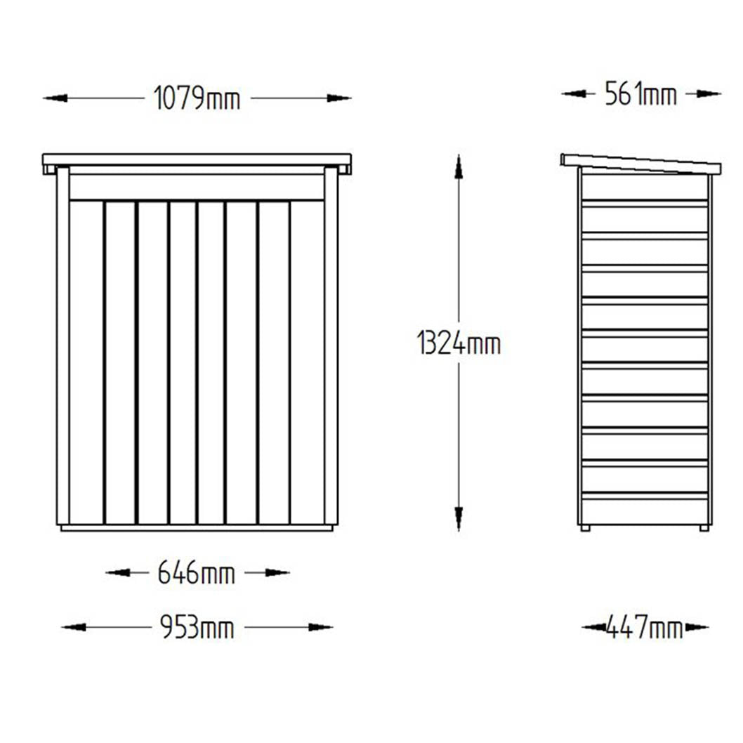 Forest Shiplap Pent Garden Store - Pressure Treated - JJ Building Materials